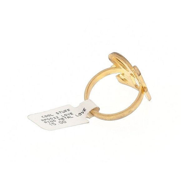 Mens LOVE RING 7 Brushed Gold color alloy - Picture 3 of 5